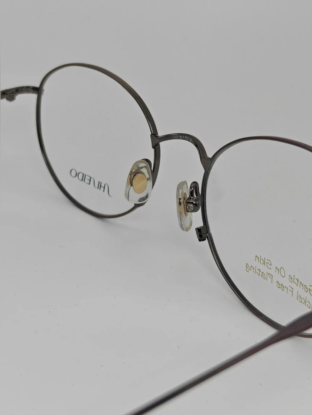 Shiseido 705.  Women's  Round Metal Glasses in Purple Gunmetal. Systech.